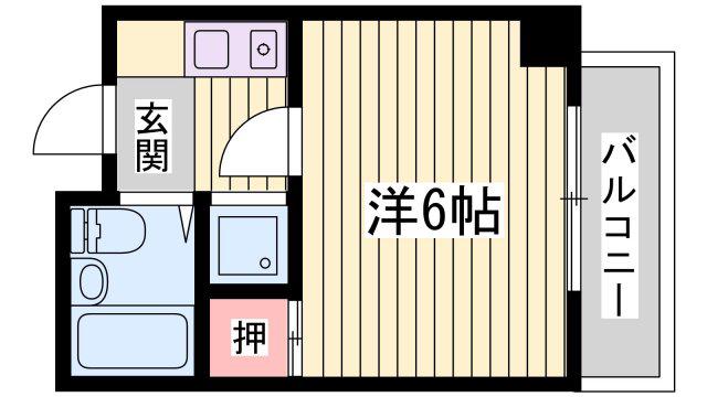 ベルトピア手柄III(ワンルーム/5階)の間取り写真