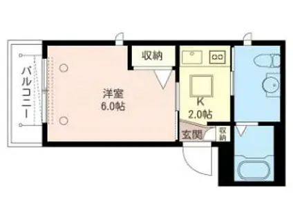 シャーメゾン北青山(1K/1階)の間取り写真