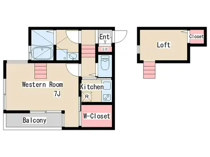 グランメール上沢(1K/2階)の間取り写真