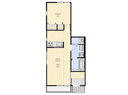 LALA MIA(1LDK/1階)の間取り写真