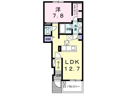 ベル・フォーレ石切(1LDK/1階)の間取り写真