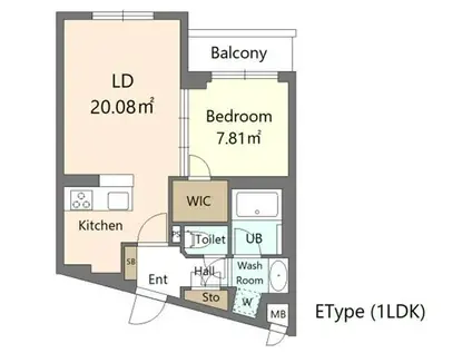 アリビス新江古田(1LDK/1階)の間取り写真