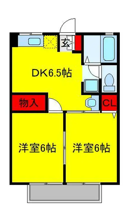 シティハイム松田 1階階 間取り