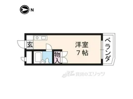 アークハイツ嵯峨嵐山(1K/4階)の間取り写真