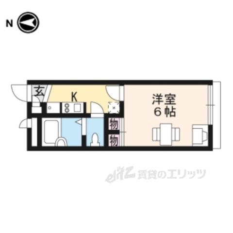 レオパレスプランタン弐番館(1K/1階)の間取り写真