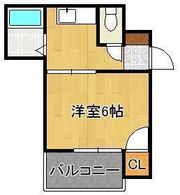 シャトレ菅原 I(1K/3階)の間取り写真
