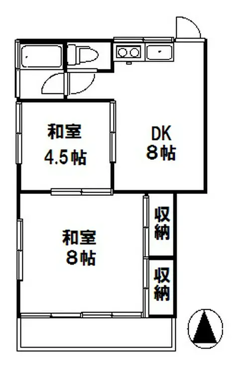 第3昇栄コーポ 1階階 間取り