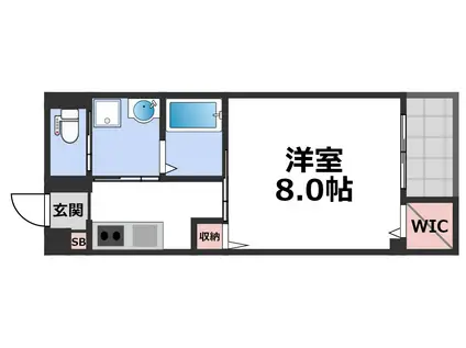 クイーンライフ東今里(1K/7階)の間取り写真