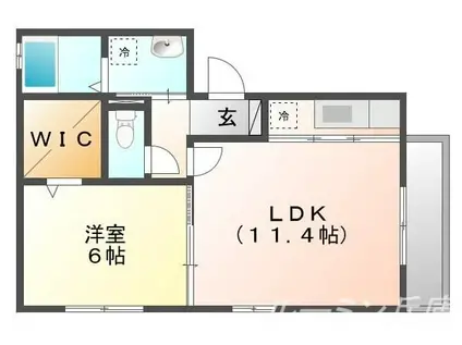 ローテローゼ大塚(1LDK/2階)の間取り写真