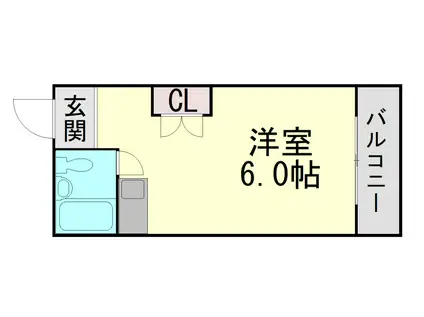 千代第一ビル(1K/2階)の間取り写真