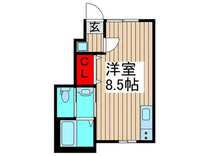 キャメル櫛引3(ワンルーム/1階)の間取り写真