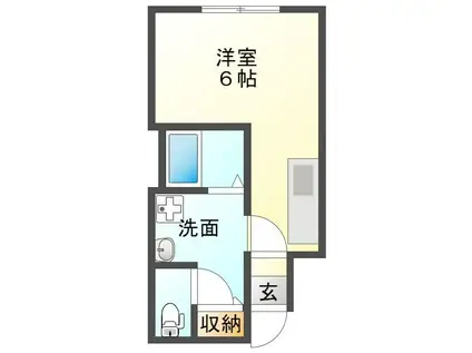 サンライトビル(ワンルーム/3階)の間取り写真