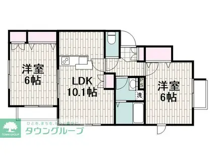 メゾン プロスペアー(2LDK/1階)の間取り写真
