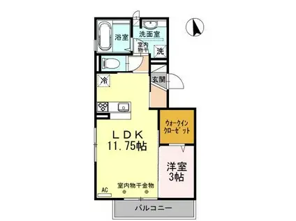 グランドール・I(1LDK/3階)の間取り写真