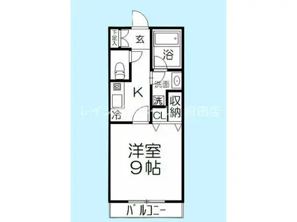 GRANDE MAISON HOSOYAMA(1K/1階)の間取り写真