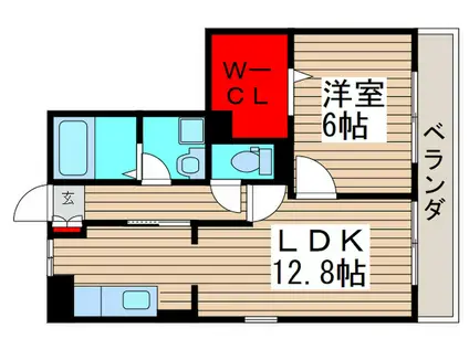 パークサイド西船B(1LDK/3階)の間取り写真