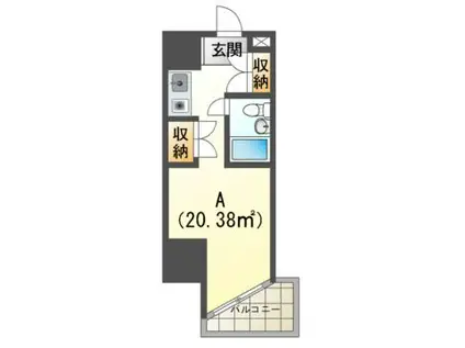 ふぁみーゆ御門町(ワンルーム/3階)の間取り写真