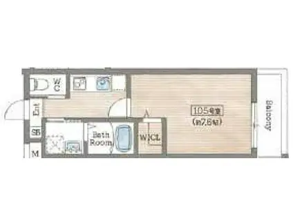 OCTA青木(1K/1階)の間取り写真