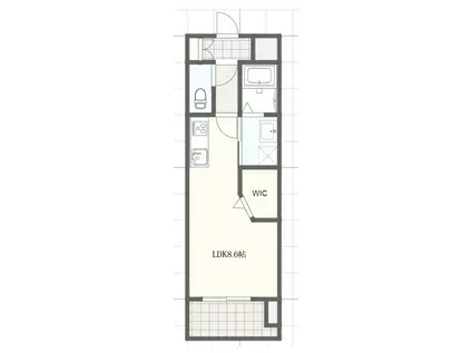 レオファミーユ世安(ワンルーム/8階)の間取り写真