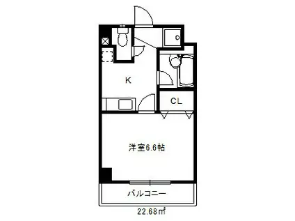 エクセル小茂根(1K/2階)の間取り写真