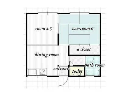 CASAアルバ(2DK/1階)の間取り写真