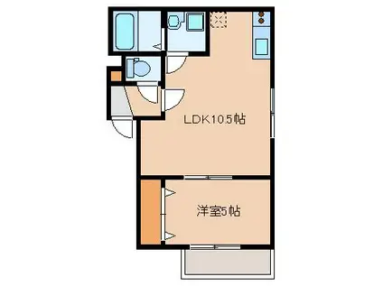 MA CHERIE R箱崎II(1LDK/3階)の間取り写真