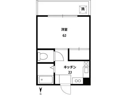 清水ハイツ(1K/1階)の間取り写真