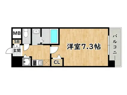 オーキッドレジデンス塚本(1K/8階)の間取り写真