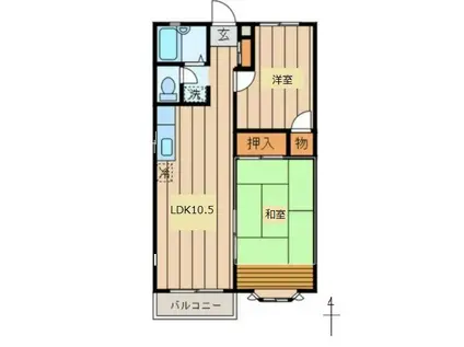 プリンセス日吉(2LDK/2階)の間取り写真