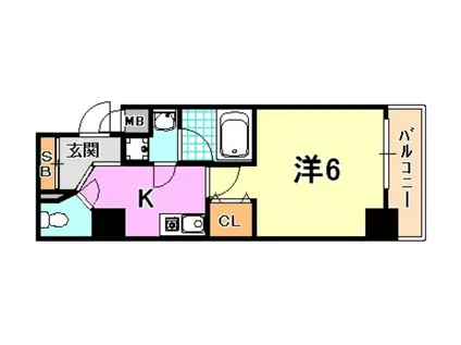 KAISEI神戸海岸通(1K/4階)の間取り写真