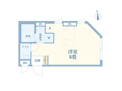 WIT三軒茶屋(ワンルーム/3階)の間取り写真