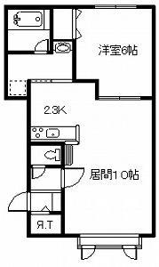 ワイステラ4(1LDK/2階)の間取り写真