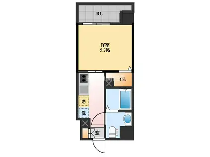 MODERN PALAZZO諫早駅前(1K/6階)の間取り写真