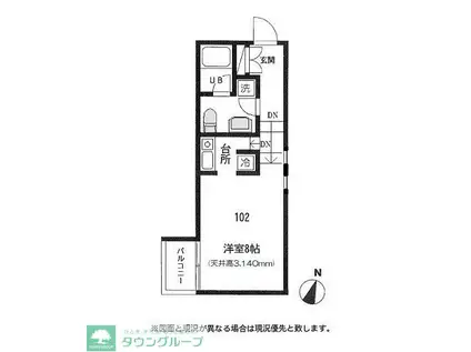 D.HOUSE(ワンルーム/1階)の間取り写真