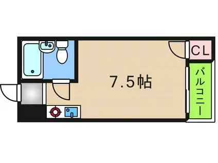 ルネ浜口(ワンルーム/2階)の間取り写真