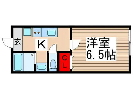 ブランノワール(1K/2階)の間取り写真