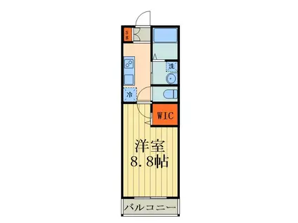 ルポ芝新町(1K/1階)の間取り写真