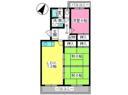 セラヴィ90(3LDK/2階)の間取り写真