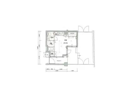 フォルティス池上(ワンルーム/1階)の間取り写真