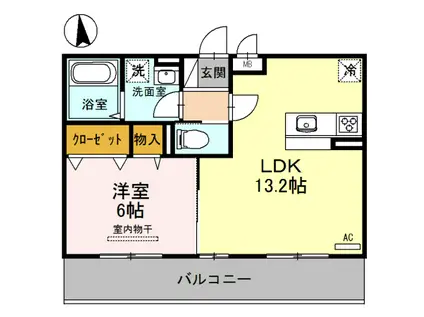 ビスターレ(1LDK/3階)の間取り写真