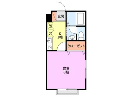 アーク神道寺(1K/1階)の間取り写真