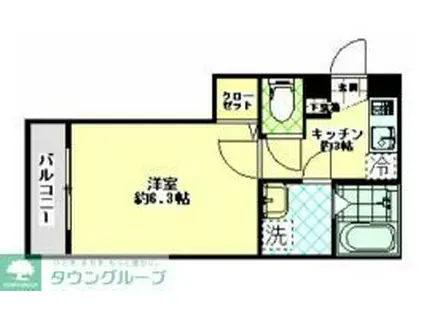 ONE PEACE(1K/2階)の間取り写真