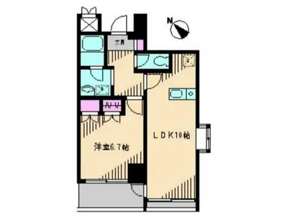 グリーンリーフ オオツカ(1LDK/4階)の間取り写真