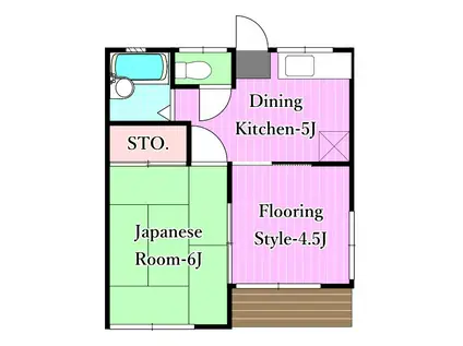 サンモール(2DK/1階)の間取り写真