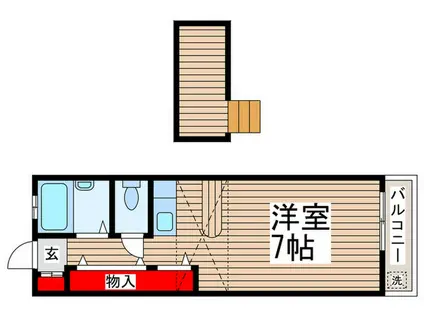 デイジィーハウス(ワンルーム/2階)の間取り写真