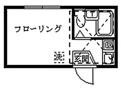 シエスタラベンダー(ワンルーム/2階)の間取り写真