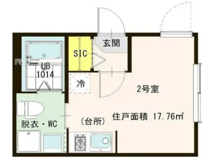 STARLIGHT HOME(ワンルーム/3階)の間取り写真