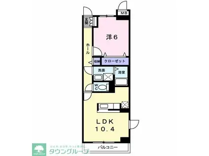 ゾーネンブルーメ・ノイン(1LDK/1階)の間取り写真