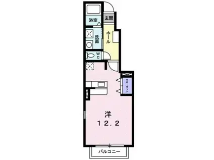 SAKURA(ワンルーム/1階)の間取り写真