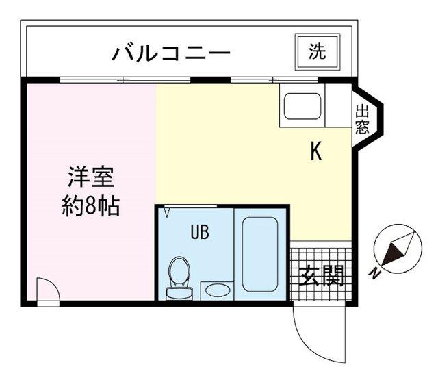 CASA大岡(ワンルーム/1階)の間取り写真